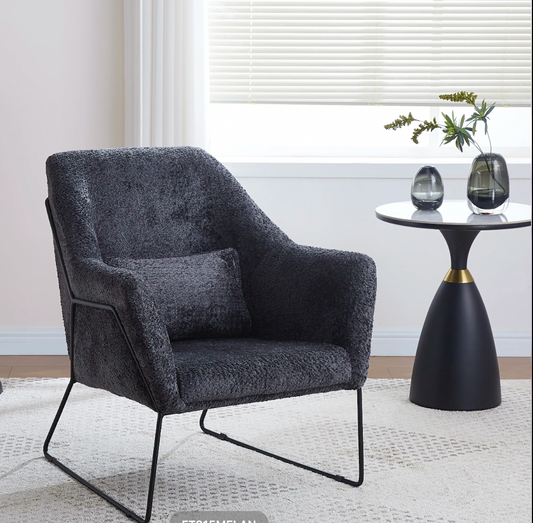 Fauteuil BASKA Metal noir / en laine